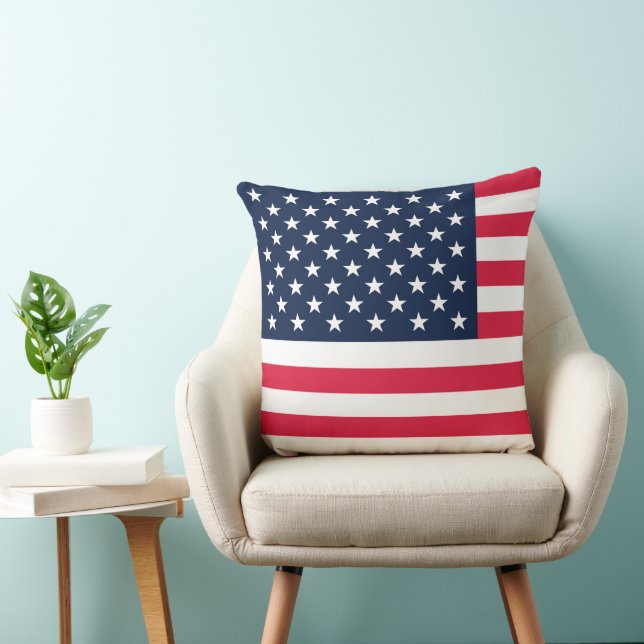 50-Star American Flag: Old Glory Stars and Stripes Cushion (Chair)