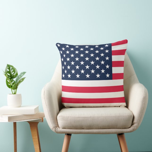 50-Star American Flag: Old Glory Stars and Stripes Cushion (Chair)