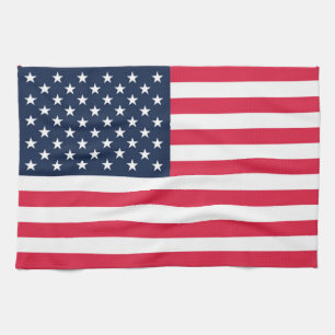 50-Star American Flag: Old Glory Stars and Stripes Tea Towel