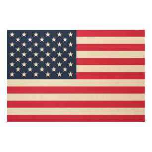 50 Star Flag United States of America Wood Wall Art