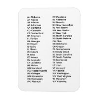 50 States List Alphabetical Order