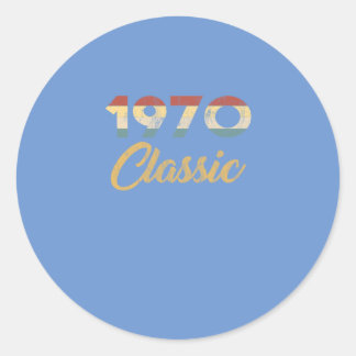 50 th Birthday Gift for Men And Women 1970 Classic Round Sticker