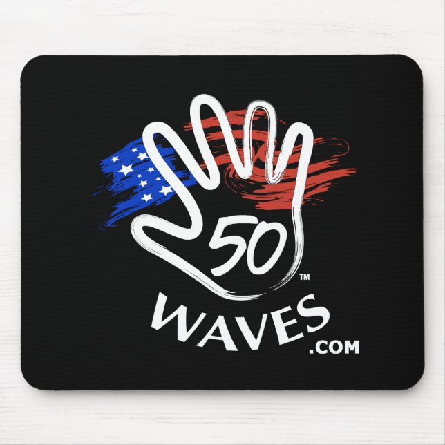 50 Waves Mousepad Black (Front)