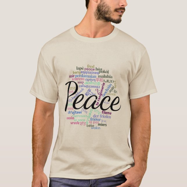 50 words for peace KulshanPeace T-Shirt (Front)