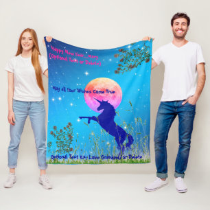 50"X60" Moonlight Unicorn Fleece Blanket