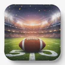 "50 Yard line Game Day" Dimensions: 9" Plate