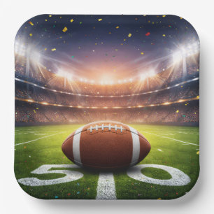 "50 Yard line Game Day" Dimensions: 9" Plate