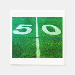 50 yard line photograph football field napkin