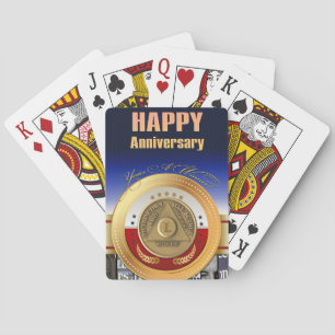 50 Year AA Anniversary Coin You're A Winner Award Playing Cards