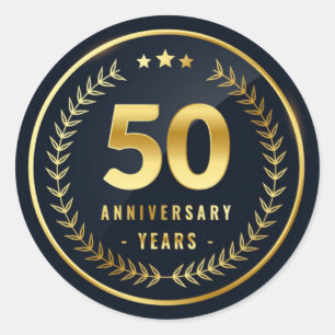 50 Year Anniversary Classic Round Sticker