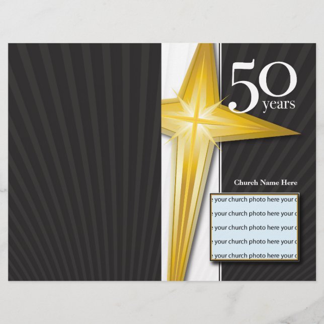 50 Year Church Anniversary Bulletin Flyer (Front)