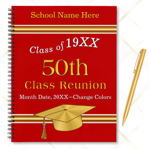 50 year Class Reunion Ideas, Customisable Deluxe Notebook