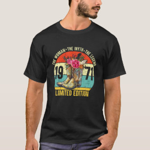 50 Year Old 1971 Limited Edition Cowboy Boots West T-Shirt