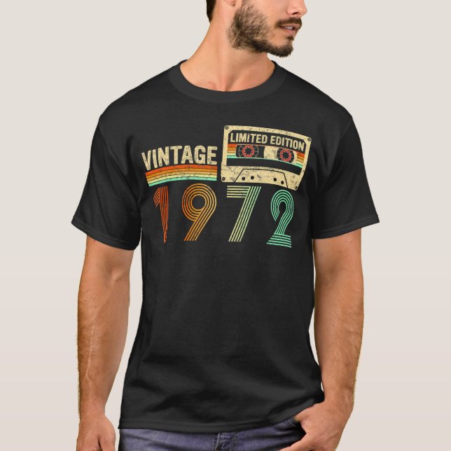 50 Year Old 1972 50Th Birthday Cassette Tape T-Shirt (Front)