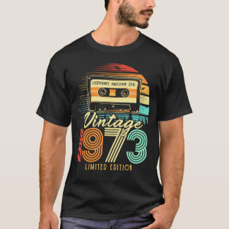 50 Year Old 1973 Cassette Tape 50Th Birthday T-Shirt
