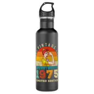 50 Year Old 1975 Vintage 50th Birthday Gifts women 710 Ml Water Bottle