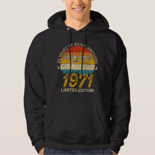 50 Year Old Bday 1971 Awesome Since 50th Birthday Hoodie