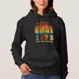 50 Year Old Bday 1975 Vintage 50th Birthday Women Hoodie