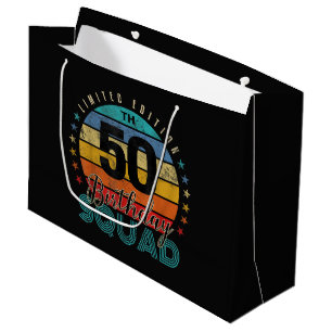 50 Year Old Birthday Vintage Large Gift Bag