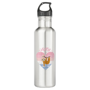 50 Year Old Cute Sloth Birthday Girl 50th B-day T- 710 Ml Water Bottle