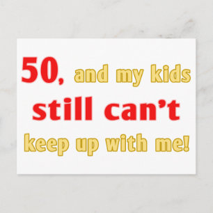 50 Year Old Gag Gift Postcard
