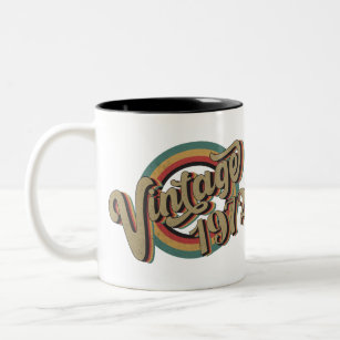 50 Year Old Gifts Vintage 1972 50th Birthday gift  Two-Tone Coffee Mug
