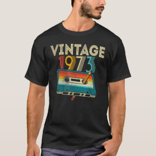 50 Year Old Gifts Vintage 1973 Cassette Tape 50th  T-Shirt