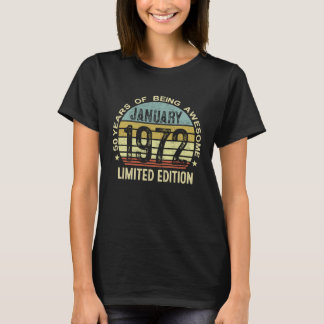 50 Year Old Vintage 1972 Limited Edition 50th Bir T-Shirt
