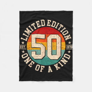 50 year old vintage 1976 limited edition 50th fleece blanket