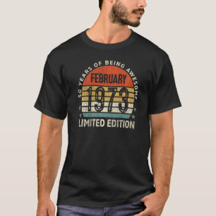 50 Year Old  Vintage February 1973 50th Birthday T-Shirt