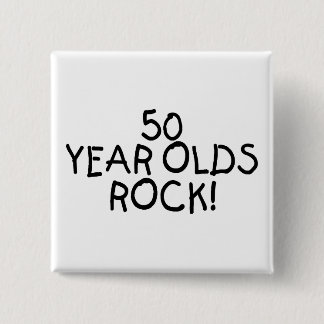 50 Year Olds Rock 15 Cm Square Badge