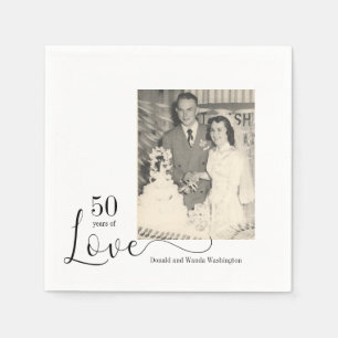 50 year Photo anniversary napkins