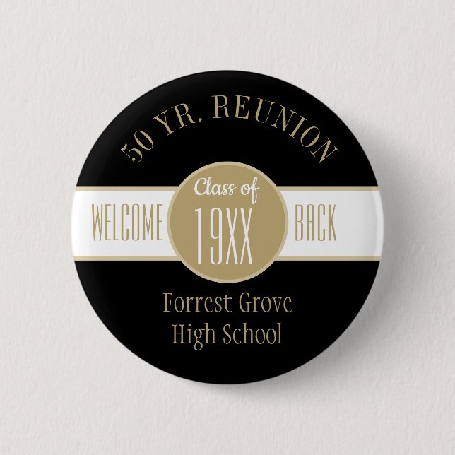 50 Year Reunion Welcome Back   6 Cm Round Badge (Front)