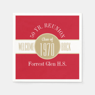 50 Year Reunion Welcome Back Napkins