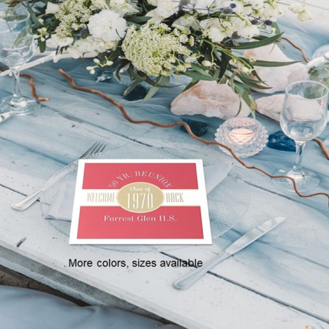 50 Year Reunion Welcome Back Napkins (Creator Uploaded)