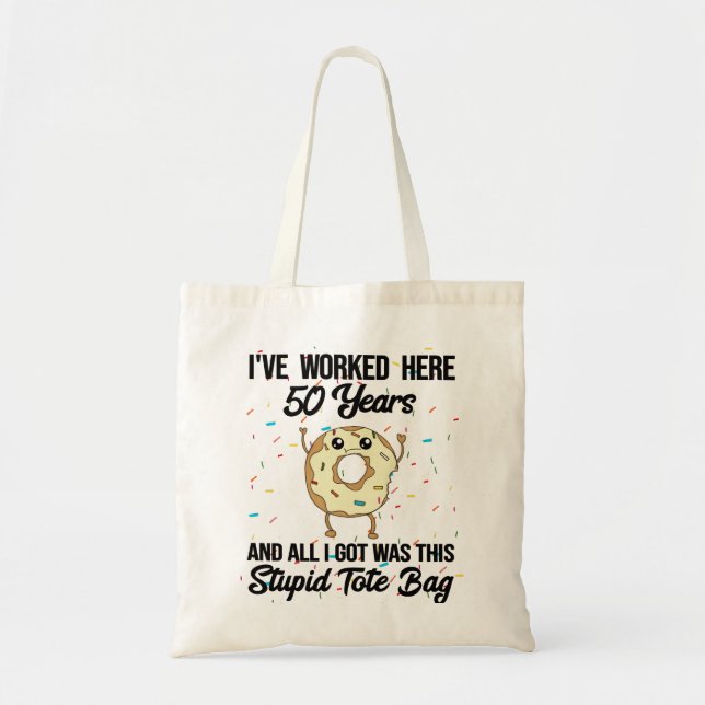 50 Year Work Anniversary Appreciation Gift Tote Bag (Front)