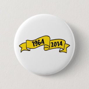 50 years 6 cm round badge