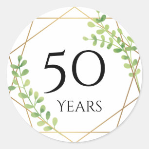 50 years anniversary stickers