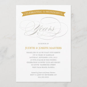 50 YEARS BANNER 50TH ANNIVERSARY INVITATION