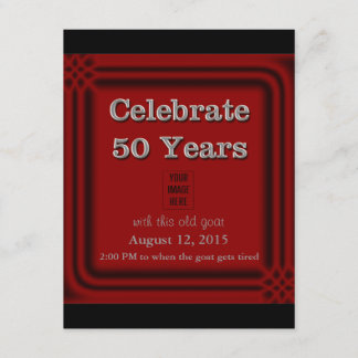 50 Years Celebration Old Goat Photo Invitations