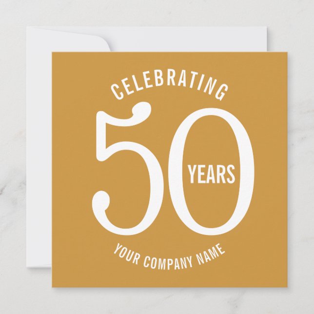 50 years corporate anniversary party invitations (Front)