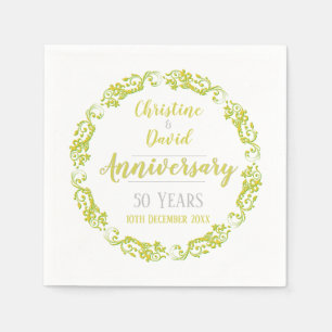 50 Years - Golden Wedding Anniversary Napkins