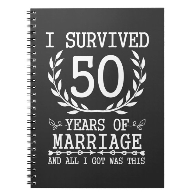 50 Years Husband Wife 50th Wedding Anniversary Notebook (Front)
