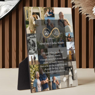 50 Years Infinity Photo Collage Anniversary Gift Plaque
