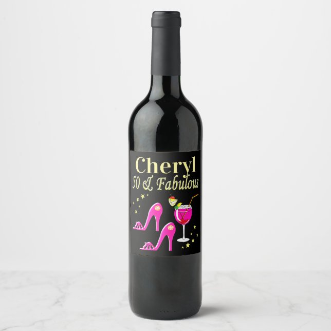 50 YEARS OD AND A FABULOUS DIVA WINE LABEL (Front)