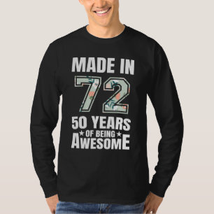 50 Years Of Being Awesome 50th Birthday Men Women  T-Shirt