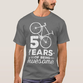 50 Years Of Being Awesome Bicycle T-Shirt