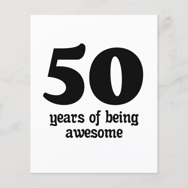 50 years of being awesome flyer (Front)