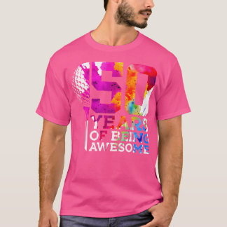 50 Years Of Being Awesome Golf 50Th Birthday T-Shirt