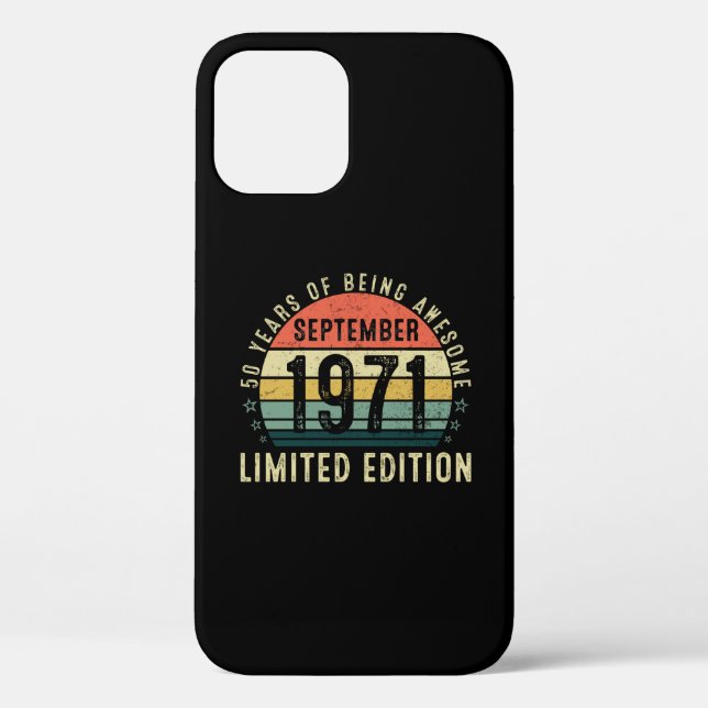 50 Years of being Awesome September Birthday Case-Mate iPhone Case (Back)